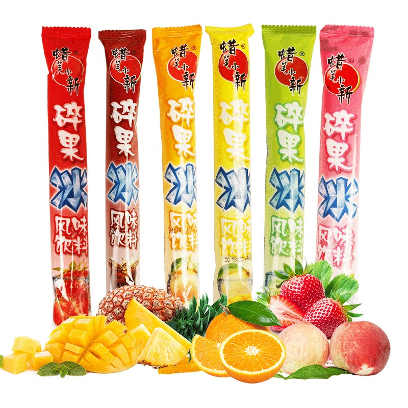 蜡笔小新棒棒冰碎冰冰批发10支冰棒碎碎儿时怀旧小零食夏天冷饮视频