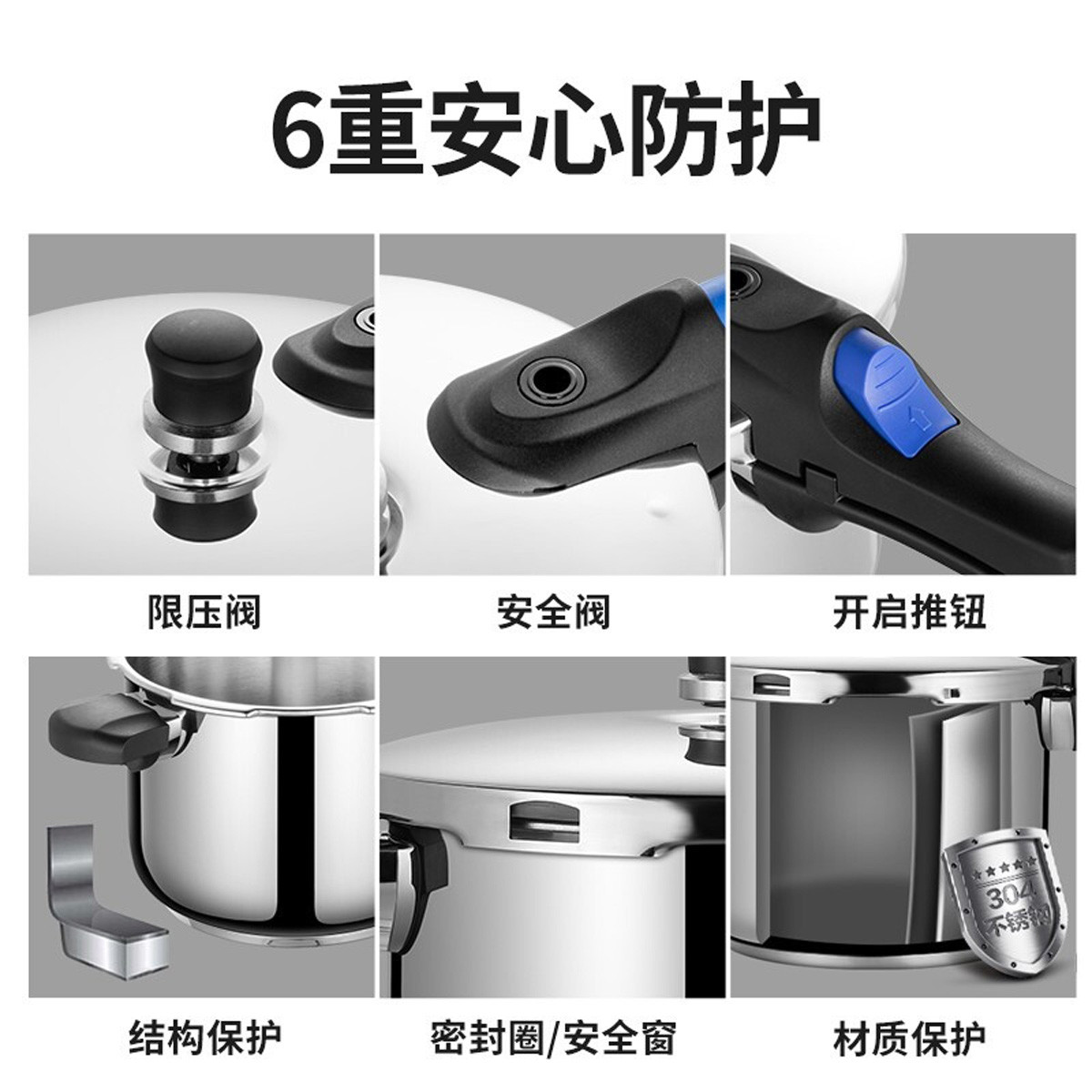 炊大皇(COOKER KING)单柄压力锅22cm高清大图
