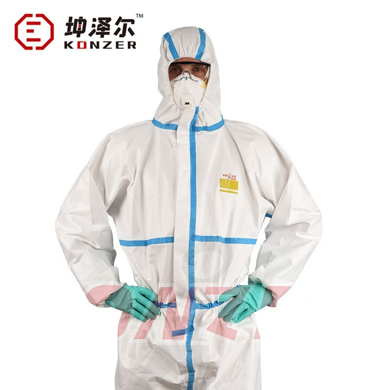 坤泽尔K3000一次性无纺布防护服工业防化服加厚50件/1箱L-XXXL