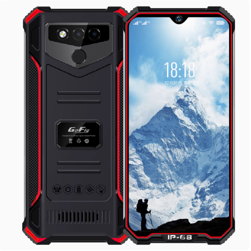 捷语 GOFLY 红鲨Pro 8+256G 户外三防智能手机5G防摔防水GPS卫星定位OTG超长待机NFC对讲拍照游戏定制快递员外卖员老人机高清大图