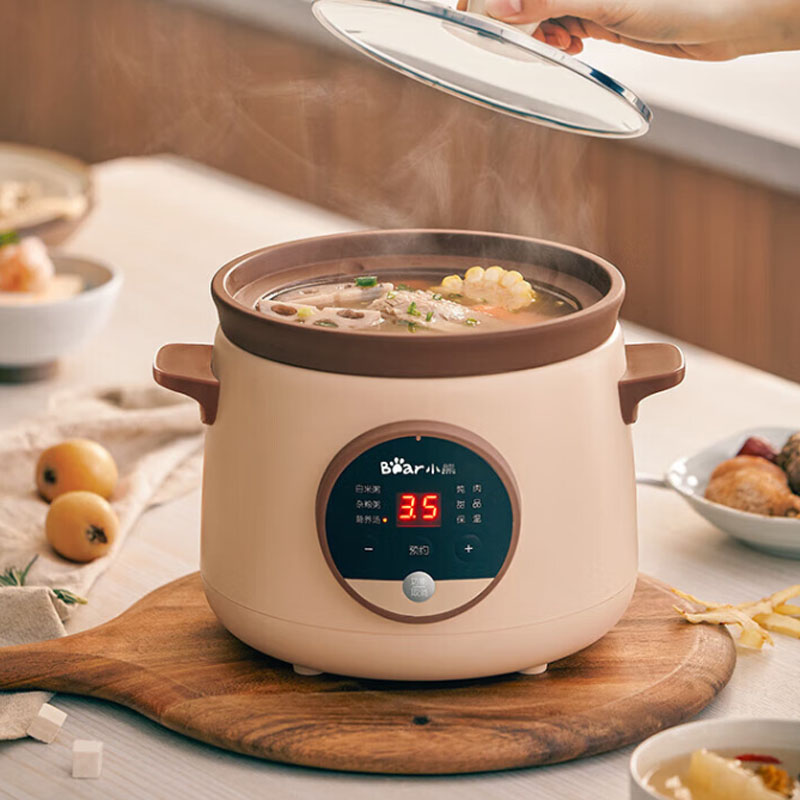 小熊(Bear) 电炖锅电炖盅电砂锅煲汤锅可预约保温1.5L紫砂锅 DDG-E15H1 1.5L台高清大图