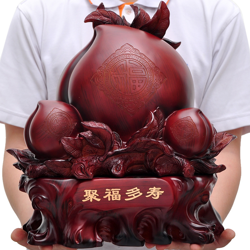 福寿双全寿桃摆件老年人生日礼物祝寿贺寿过作寿礼品寿礼退休礼物*L