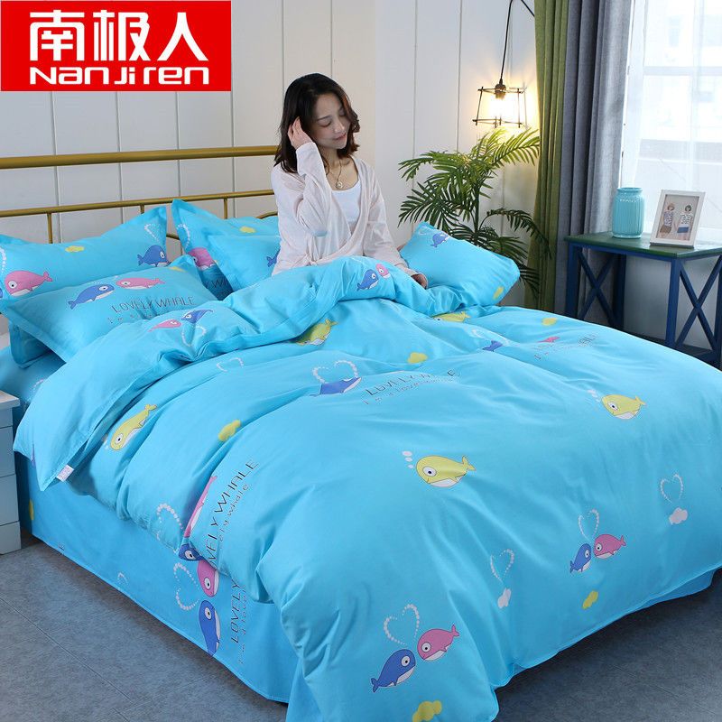 四件套床上用品斜纹布床单被套三件套高清大图