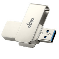 爱国者(aigo)U330金属u盘 16GB 车载优盘手机电脑两用高速正品创意定制旋转u盘