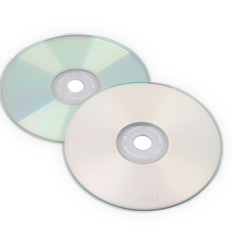 得力光盘空白刻录DVD光盘车载MP3刻录碟盒装CD-R(50片)