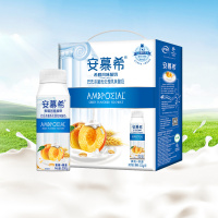 伊利 安慕希希腊风味酸奶 高端颗粒系列 黄桃+燕麦200g*10盒/礼盒装
