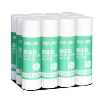 得力(deli) 7103固体胶 高粘度PVP强力固体胶棒 无甲醛配方 财务办公透明色 12只/盒
