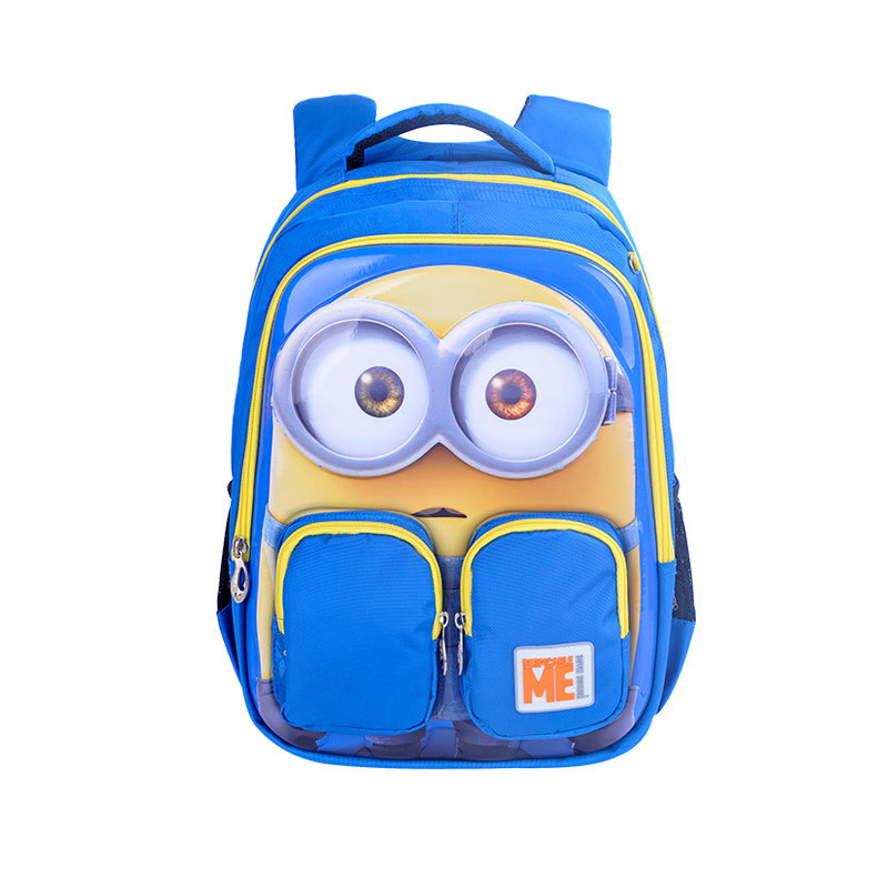 小黄人背包儿童书包可爱幼儿园男女童小学生女卡通宝宝背包潮彩蓝色