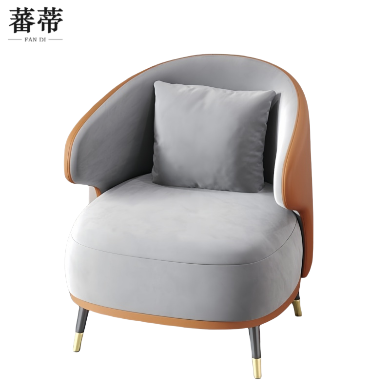 蕃蒂单人沙发橙色个高清大图