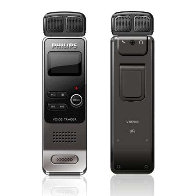 飞利浦VTR7100专业录音笔高清远距降噪会议转文字MP3播放智能声控微型随身小巧大容量便携式声控商务工作学生上课用会议