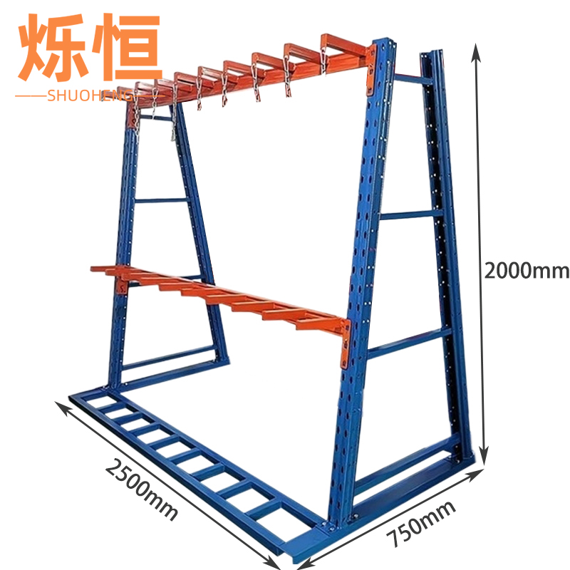 烁恒悬臂货架双面10格组高清大图