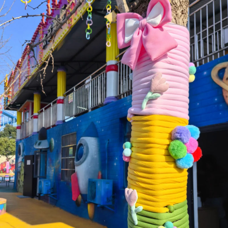 智美环球 创意装饰树木装扮粗毛线缠绕编织 浅宝蓝套装高清大图