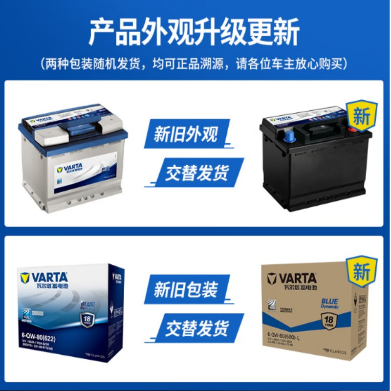 瓦尔塔(VARTA)免维护蓄电池 G31-750TB12V93AH 挖掘机铲车钩机工程电瓶