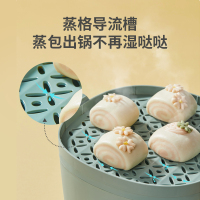 小熊 (Bear) 电蒸锅家用多功能可定时小型电蒸笼早餐机煮蛋器蒸菜积汁盘设计蒸汽锅多用途锅双层蒸笼DZG-D40E1