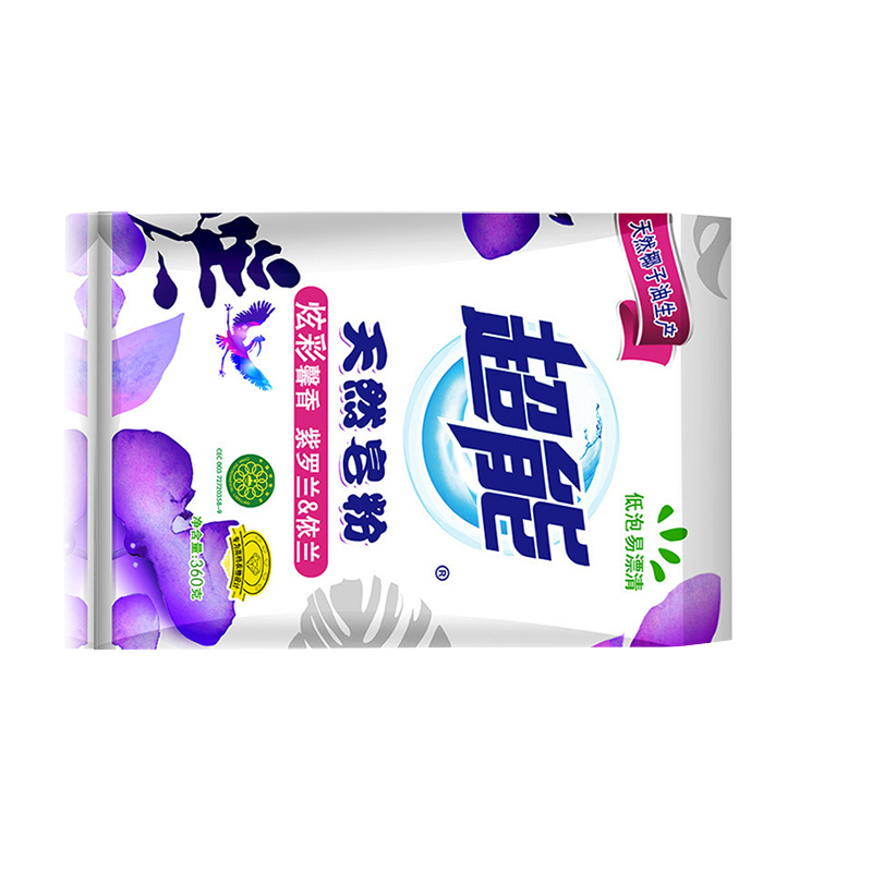 超能 6910019008383 360g紫罗兰&怡兰馨香炫彩天然皂粉 (单位:袋)