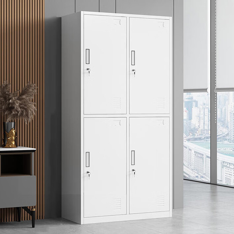 鑫金虎(XIN JIN HU)钢制四门更衣柜铁皮柜员工储物柜宿舍衣柜寄存柜高清大图