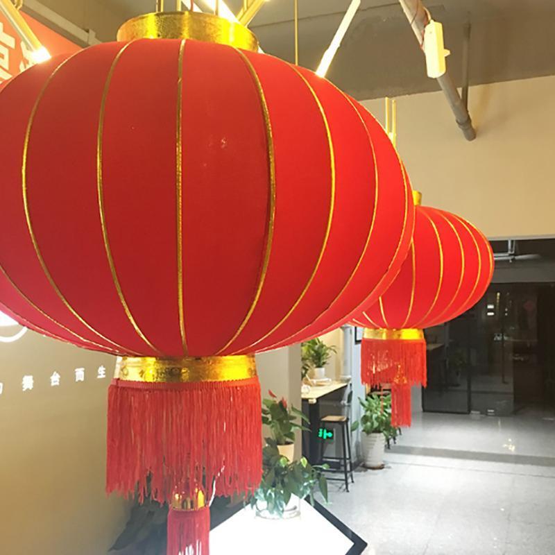 新年大红灯笼 撑开直径60cm高度 50cm