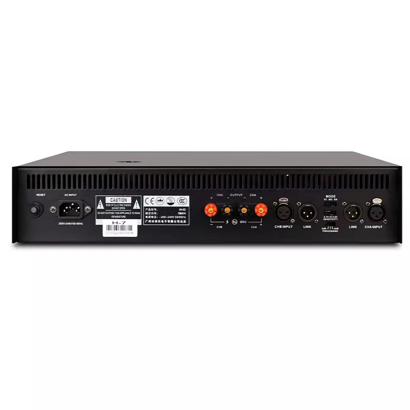 狮乐(SHILE)H-7专业纯后级功放 大功率650W*2定阻功放 舞台演出 会议报告厅功率放大器