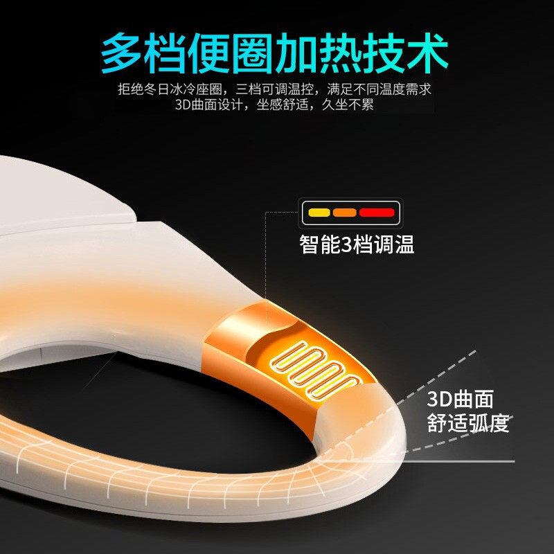 松下智能马桶盖板支持即热水洗暖风吹拂洁身器坐便器盖板移动冲洗便圈加温DL-5225CWS