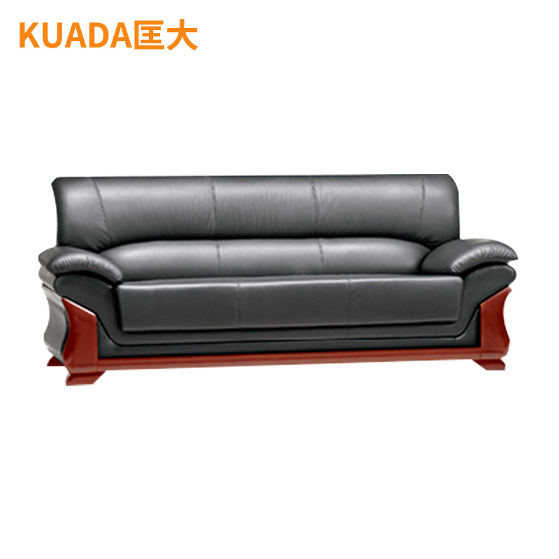 匡大 办公沙发牛皮商务沙发三人位KD-E035高清大图