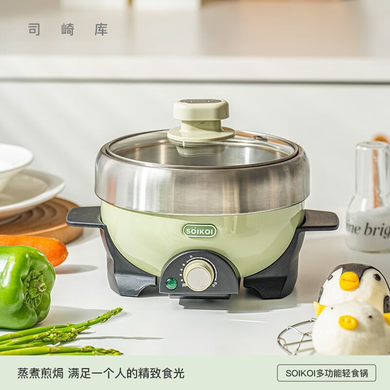 司崎库 多功能轻食锅 中配 圣诞红 JL-QS101 1个高清大图