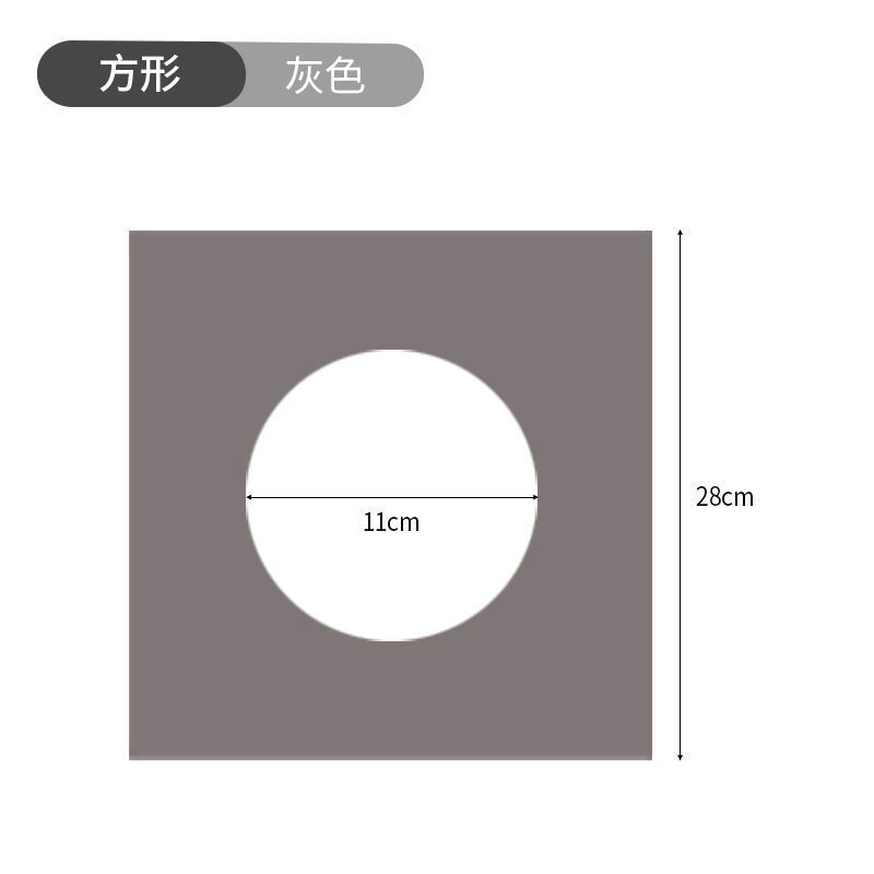 方形灰色 日本厨房耐高温煤气灶防油垫燃气灶保护垫可水洗炉防污清洁垫子