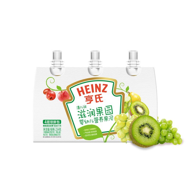 亨氏(Heinz) 蔬菜混合果泥12袋 套餐泥 宝宝辅食营养果泥 婴儿果泥