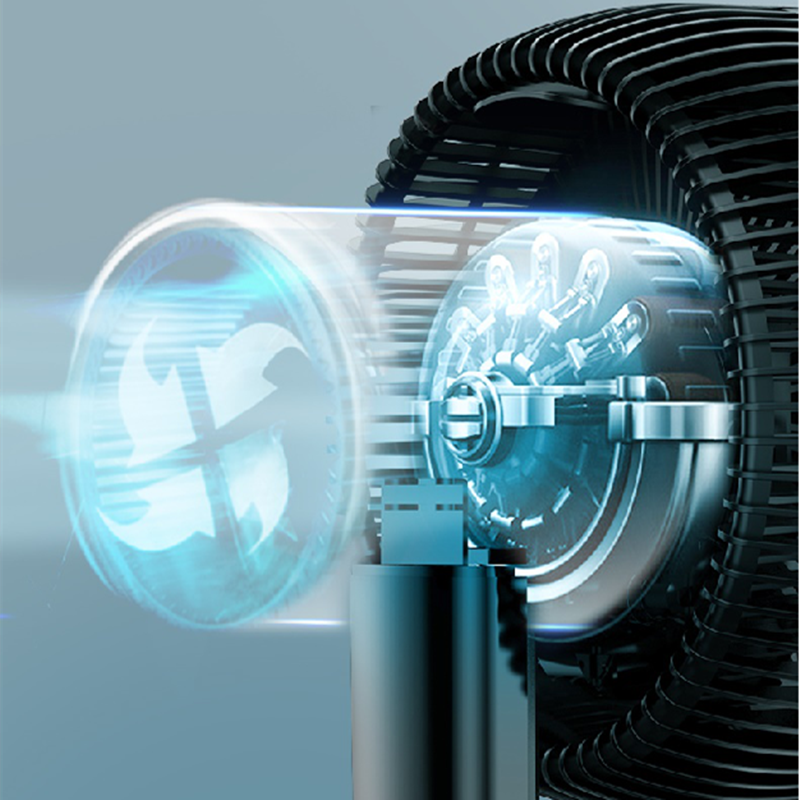 艾美特(AIRMATE)空气循环扇折叠伸缩电风扇落地扇家用轻音无线充电式便携移动风扇立式 秘密花园 FA18-RD53高清大图