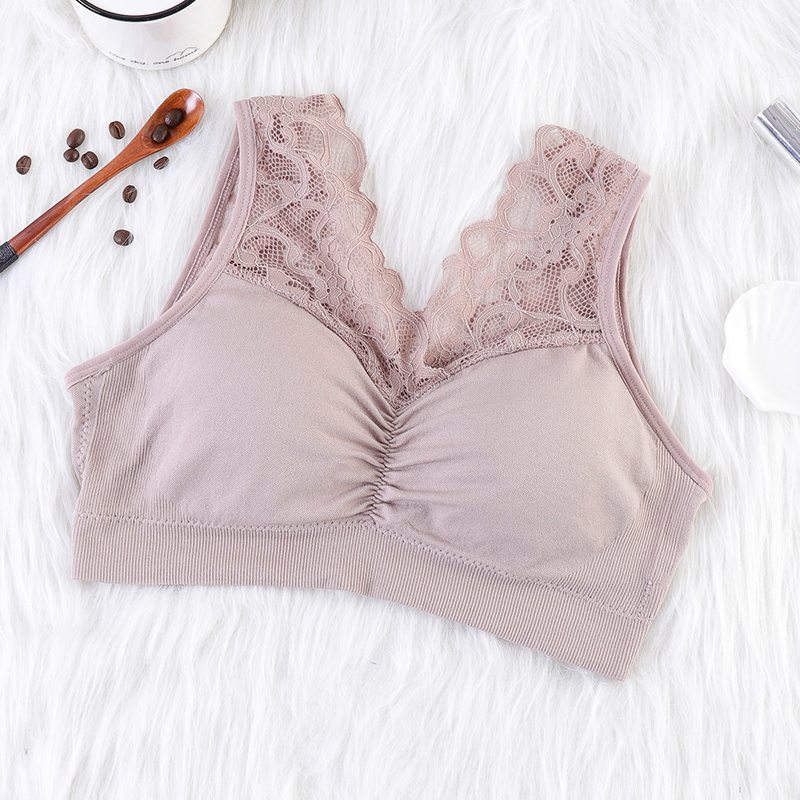 蕾丝内衣女新款网红抹胸式小胸聚拢无钢圈裹胸背心式内衣女抹胸视频