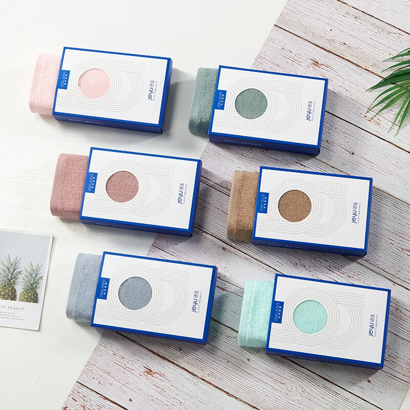 洁玉 甄柔毛巾 颜色随机(GJ) 单条装礼盒J2702-A