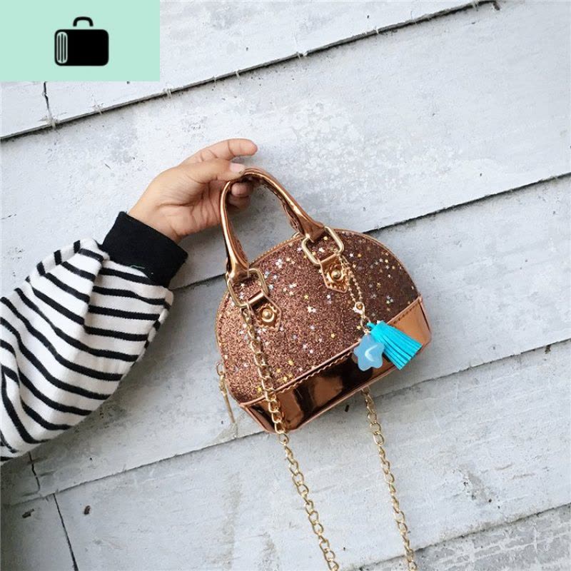 可爱亮片迷你贝壳包韩版儿童小包包女孩斜挎包公主时尚包潮包美NEW LAKE女斜挎包图片