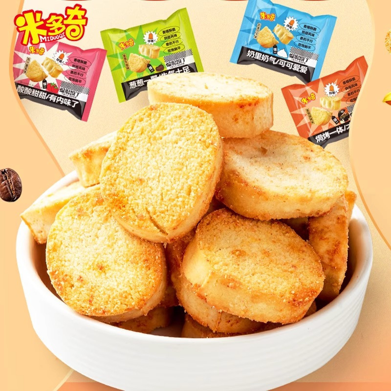 米多奇烤馍片馍丁约25g*60包馒头片早餐饼干食品馍香小趣混合装整箱零食 混合口味