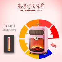 格库(GRECOOK)冬季暖风机取暖器家用小太阳迷你小型电暖器炉立式办公室电暖气片节能省电卧室蓝色