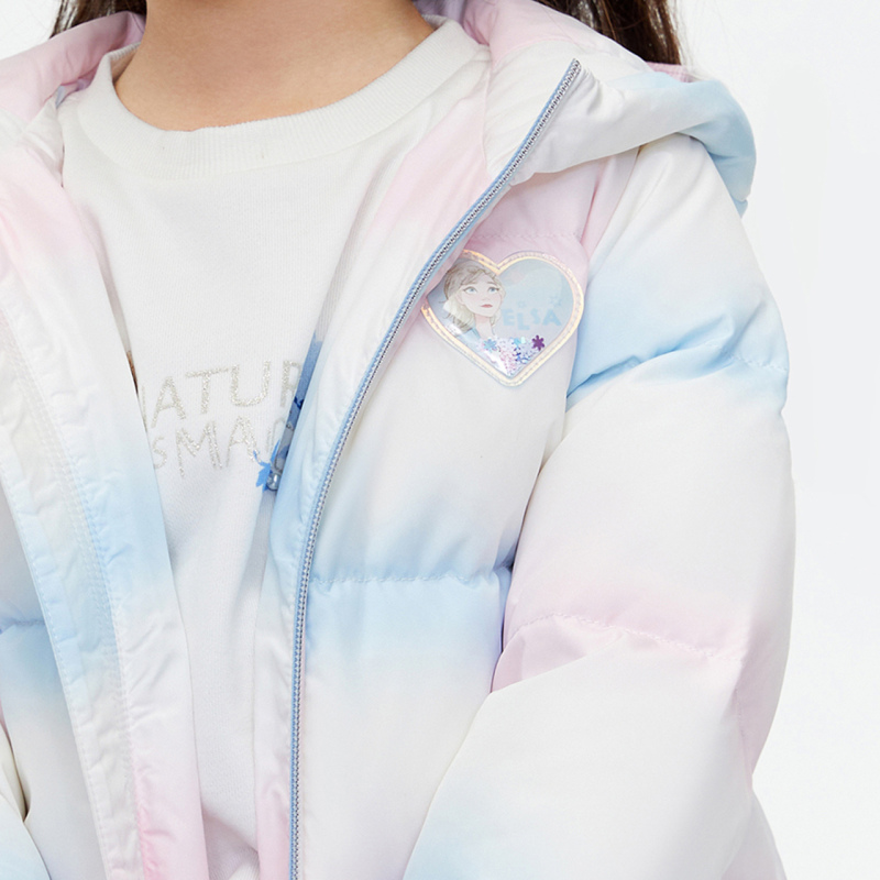 波司登童装羽绒服冬季新款冰雪奇缘爱莎公主女童中长款T10145016D