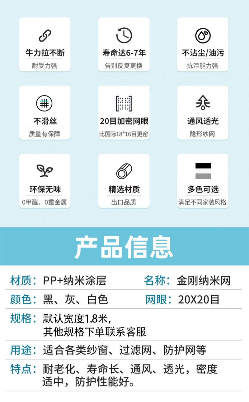 晨以橙金刚纳米网 1.8米宽 米高清大图