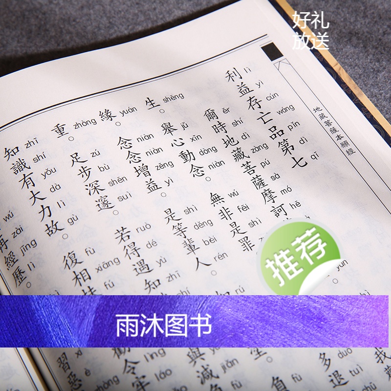 地藏菩萨本愿经 中华经典诵读教材 国学经典诵读本 大字注音正体竖排 少年儿童经典诵读教材儒家经文经书国学经典入门书籍传统高清大图