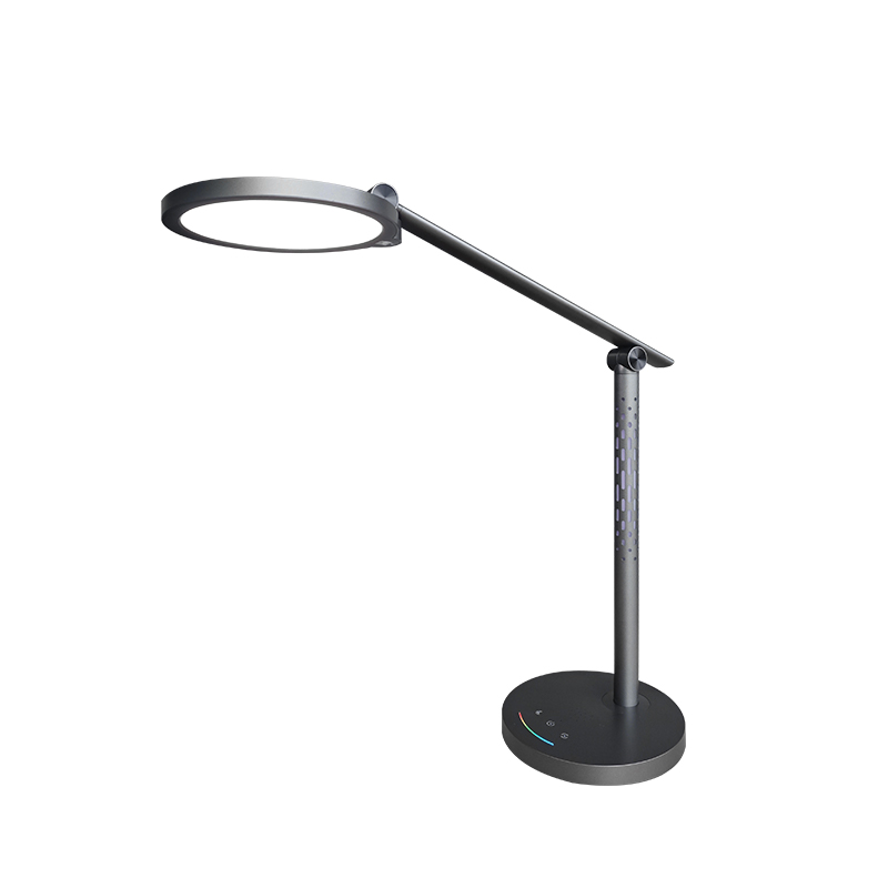 晫安联 ZP7208 AC220V 12W IP65 3500K-4500K LED 多功能护眼台灯 黑色高清大图