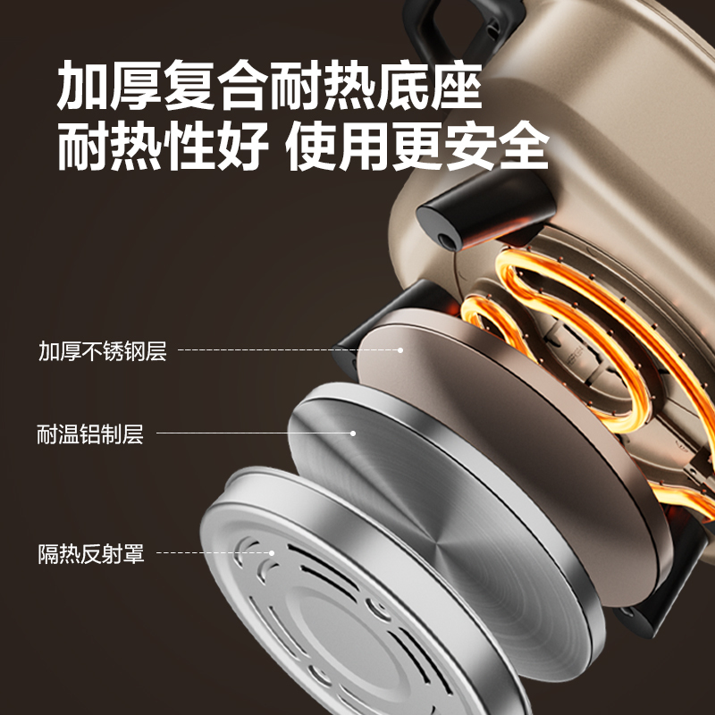 苏泊尔(SUPOR)电火锅6.5L大容量家用多功能锅涮烤一体电热锅猛火1800W烤鱼锅火锅多用途锅 H65FK984高清大图