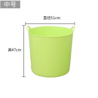 宝宝洗澡桶塑料加厚儿童泡澡桶多功能加大收纳桶加厚沐浴桶洗澡盆|加厚款-直径51高46草绿0-8岁