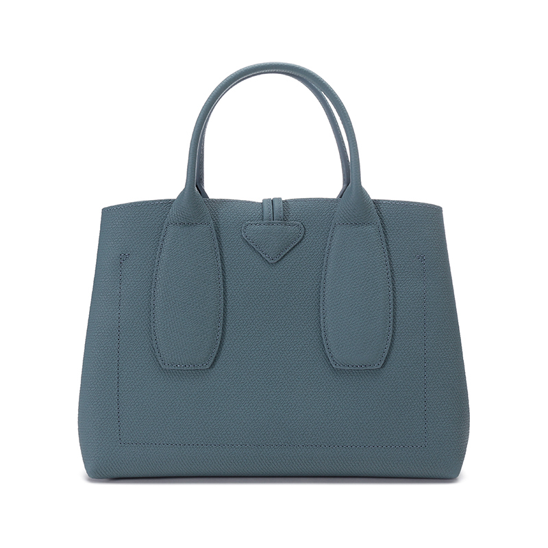 longchamp珑骧女士roseau系列牛皮中号手提单肩斜挎包竹节包比格包