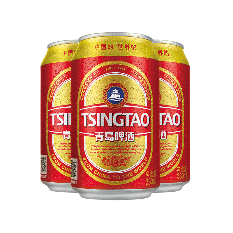 青岛啤酒红金9度330*24罐啤