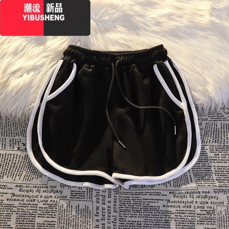 YIBUSHENG季休闲运动短裤女可外穿跑步居家显瘦韩版百搭宽松热裤大口袋高清大图
