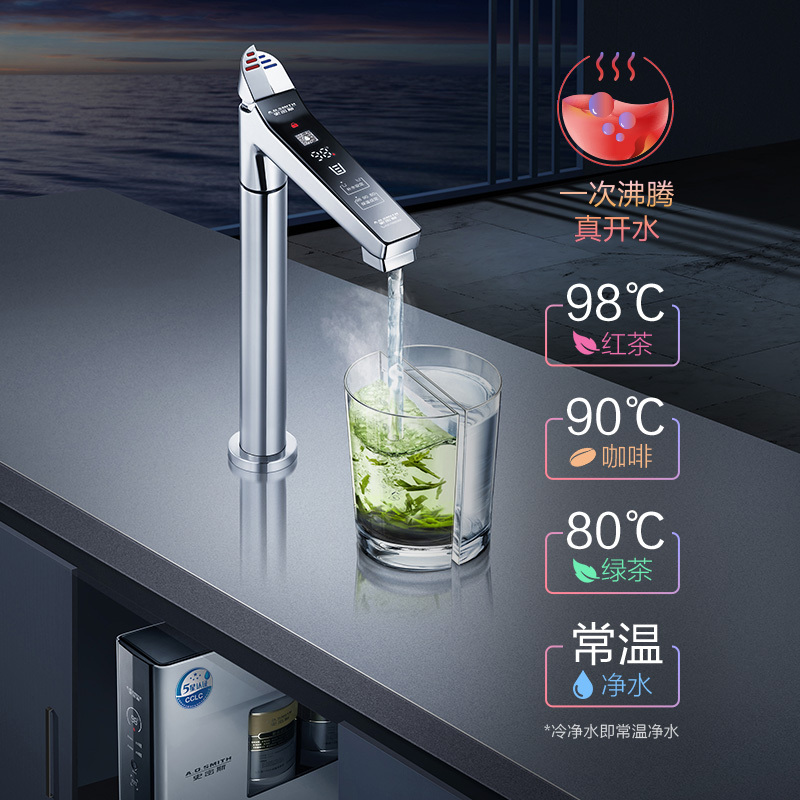 AO史密斯(A.O.Smith)厨下式家用净饮水机DR1600HF2 可出热水冷热大流量 净水机 纯水机