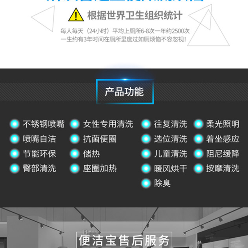 便洁宝储热式智能马桶盖 BA330C
