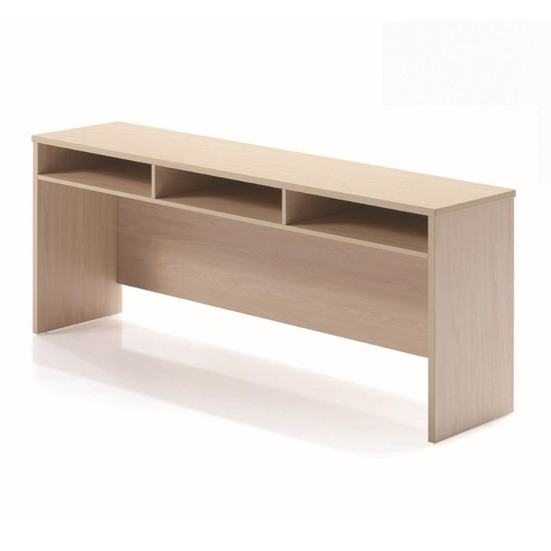 巨高办公家具免漆板原木色两人会议条桌