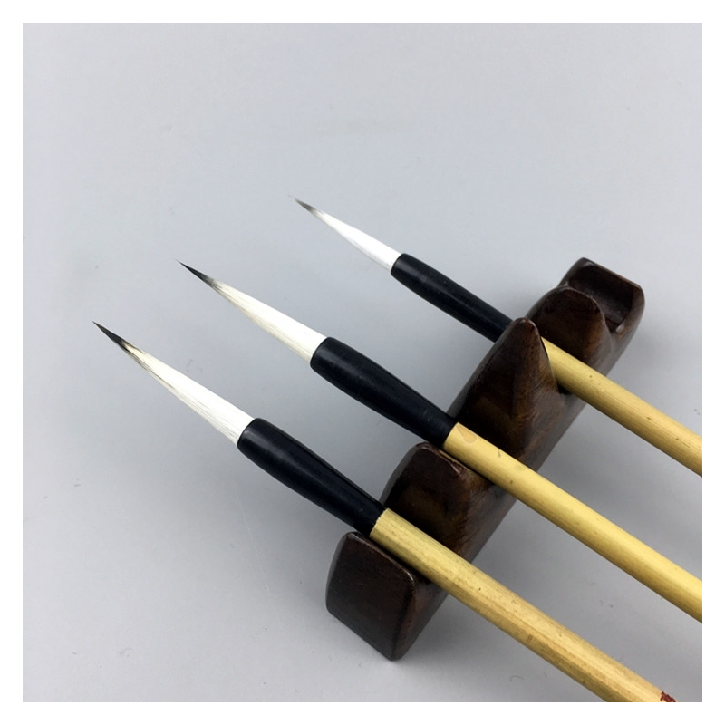 毛笔绘画描边描线人物画毛笔紫紫羊勾线大中小楷 毫勾线笔报价_参数_