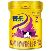 完达山 奶粉菁采2段较大婴儿配方牛奶粉6-12月二段安力聪800g
