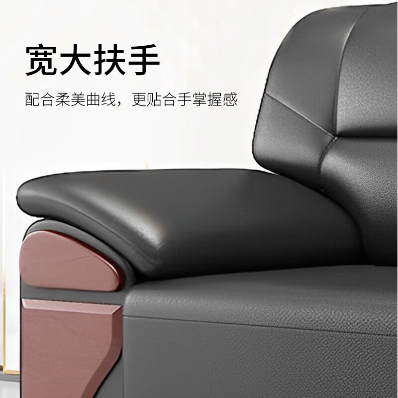 鑫金虎 办公单人位沙发现代简约商务小型接待会客办公皮艺沙发