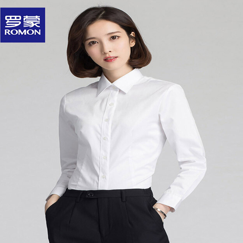 罗蒙 商务长袖女士衬衫