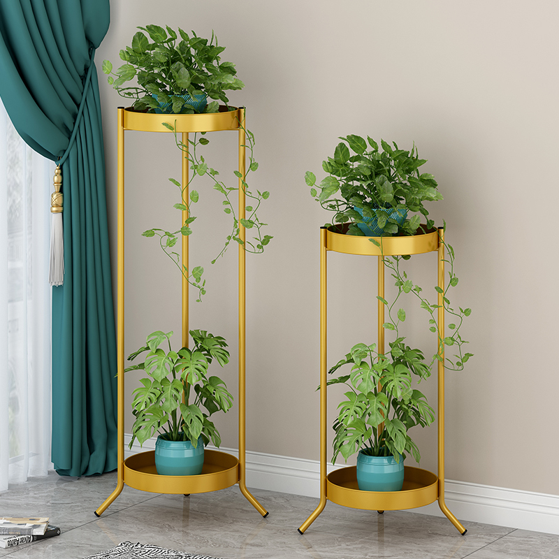 艾格调花架多层室内客厅北欧轻奢金色花盆架落地式置物架窗阳台装饰铁艺简约多肉绿萝花盆报价 参数 图片 视频 怎么样 问答 苏宁易购